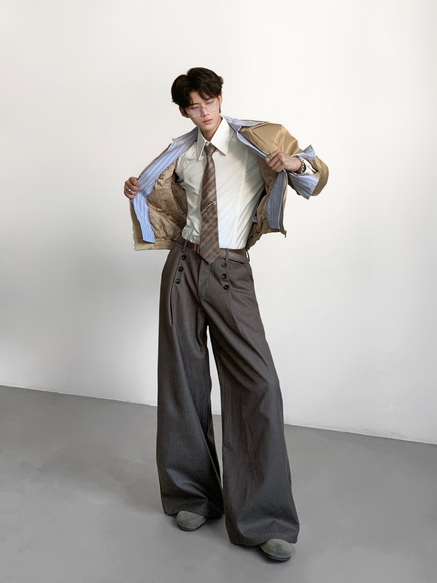 Ace Tailors Men's Casual Strip - Tailored Trouser Wide 评论和价格