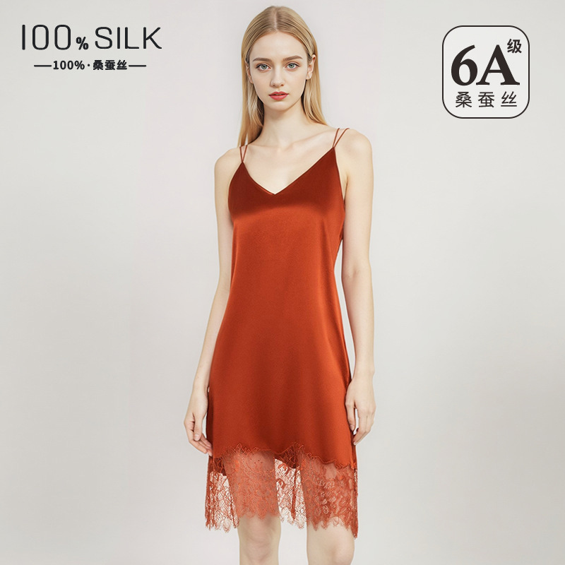 19 Momme Mulberry Silk Slip Dr - Lace Dress 评论和价格