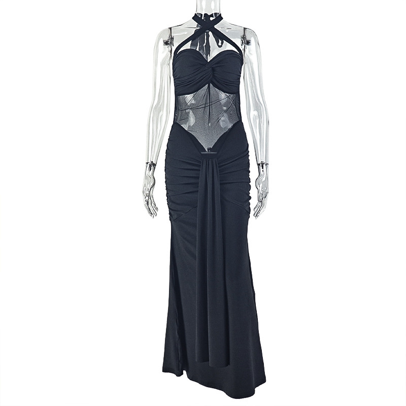 Backless Halter Bodycon Dress  - Midi Dress 评论和价格