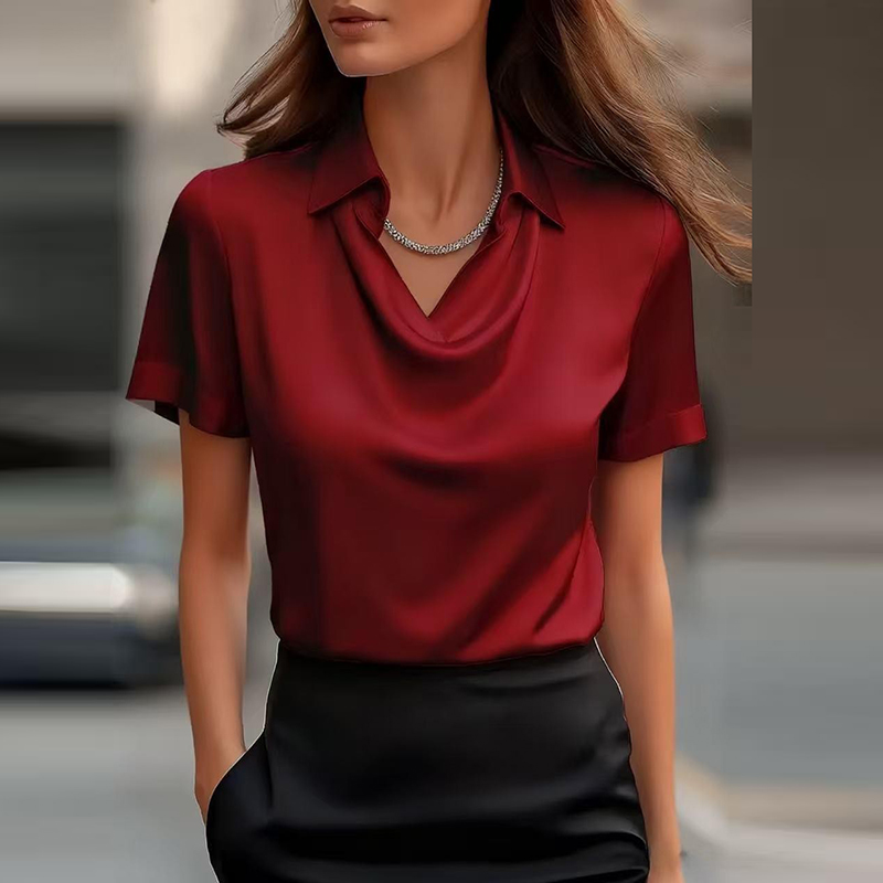 All Match Satin Shirt Women An - Silk Blouse 评论和价格