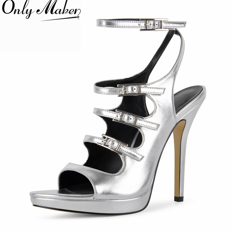 Onlymaker Women Silver Stilett - Formal Dress 评论和价格