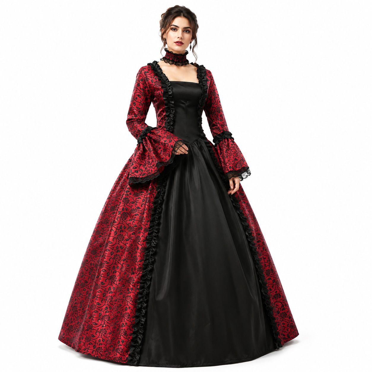 Vintage Medieval Gothic Square - Lace Dress 评论和价格